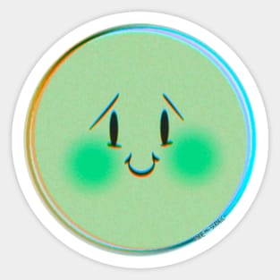 Cute Shy Smiley Face Sticker